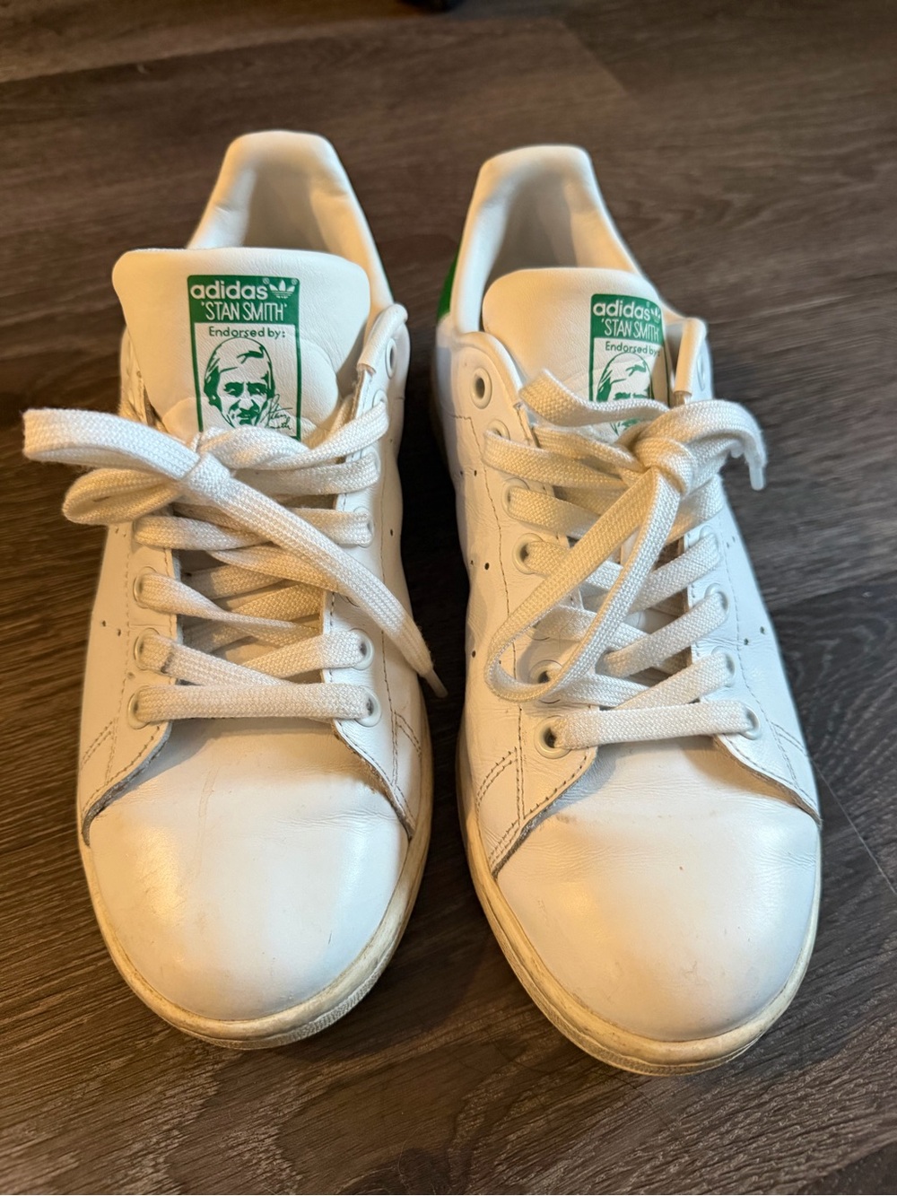 adidas White Leather Sneakers with Stan Smith
